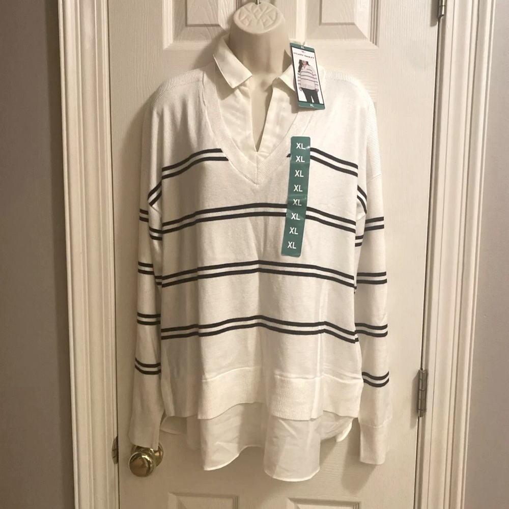 Hilary Radley Ladies' 2-fer Sweater, Size XL or XXL